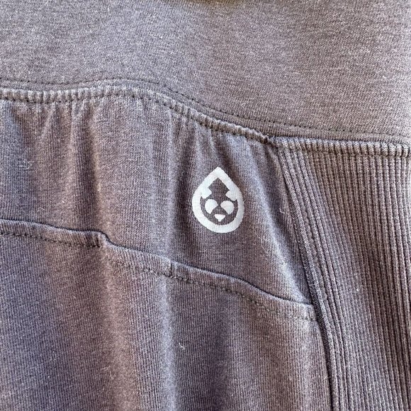 tasc Black Ribbed Pants Women’s Size Large Pockets Organic Cotton Bamboo - Picture 4 of 7